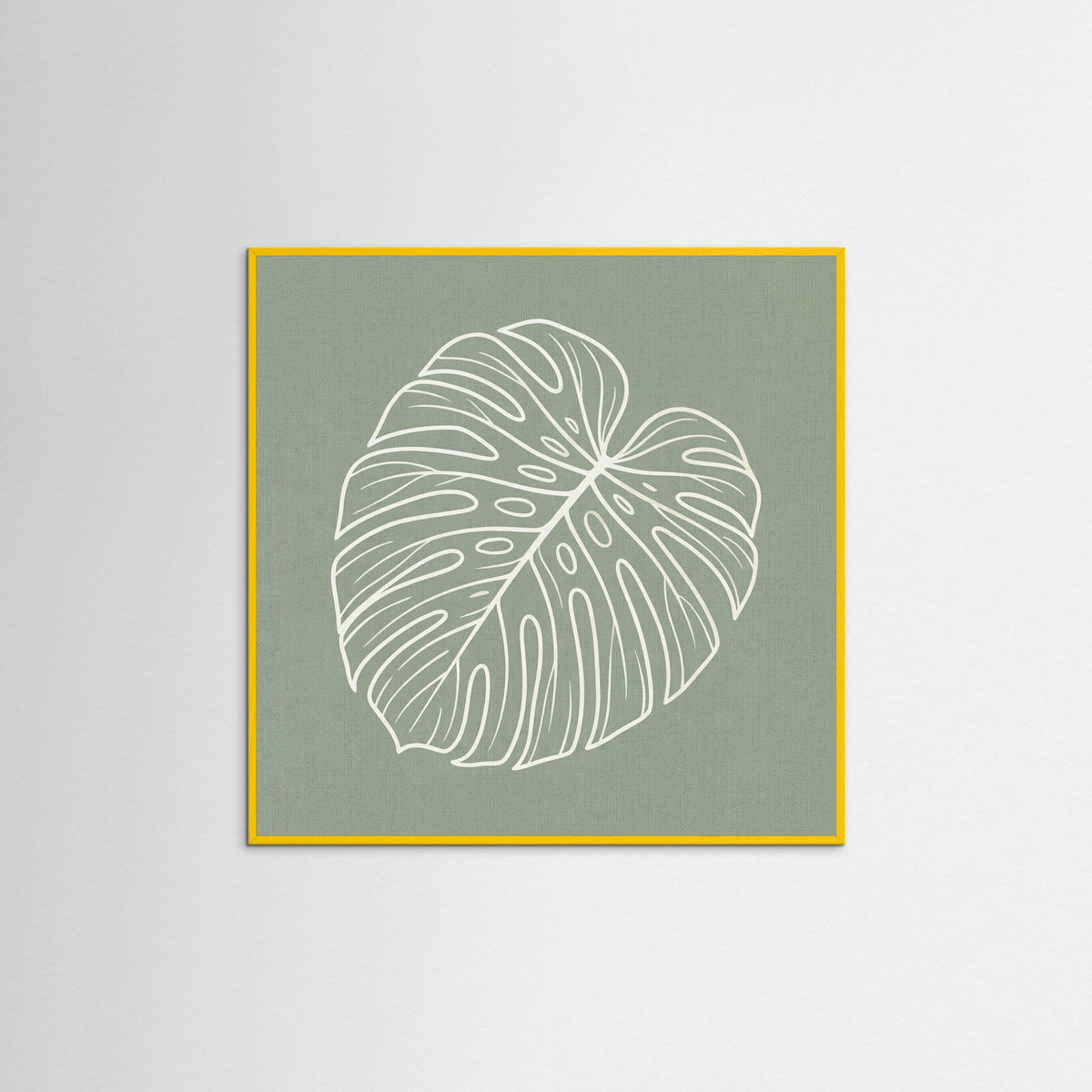 Yellow Wood Square Verdant Outline
