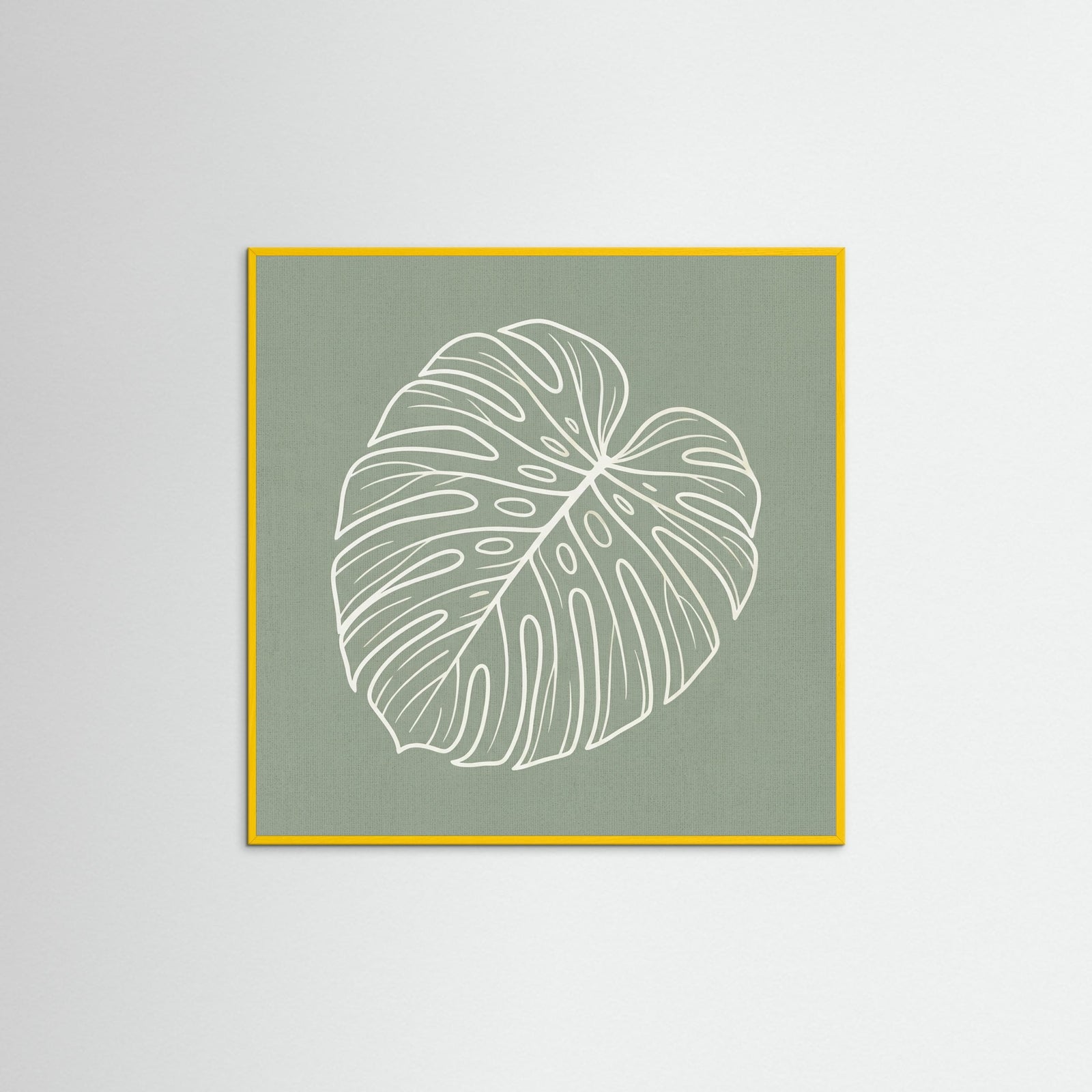 Yellow Wood Square Verdant Outline