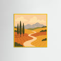 Yellow Wood Square Vibrant Serenade