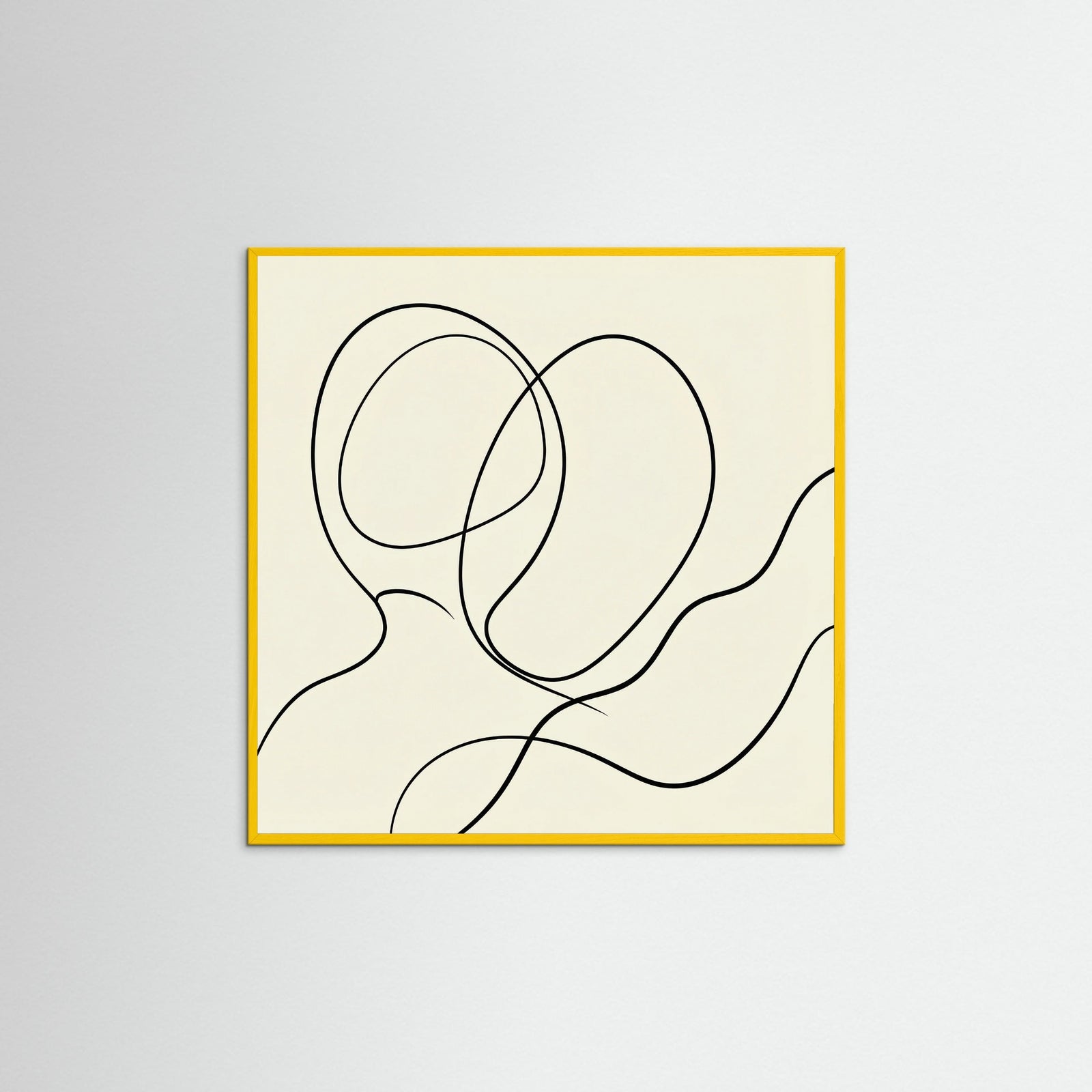 Yellow Wood Square Woven Paths