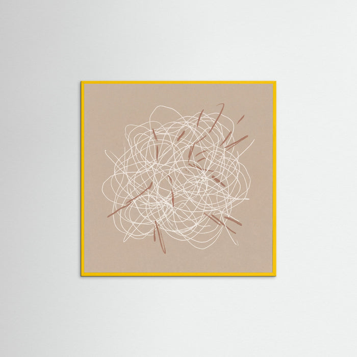 Yellow Wood Square Woven Threads