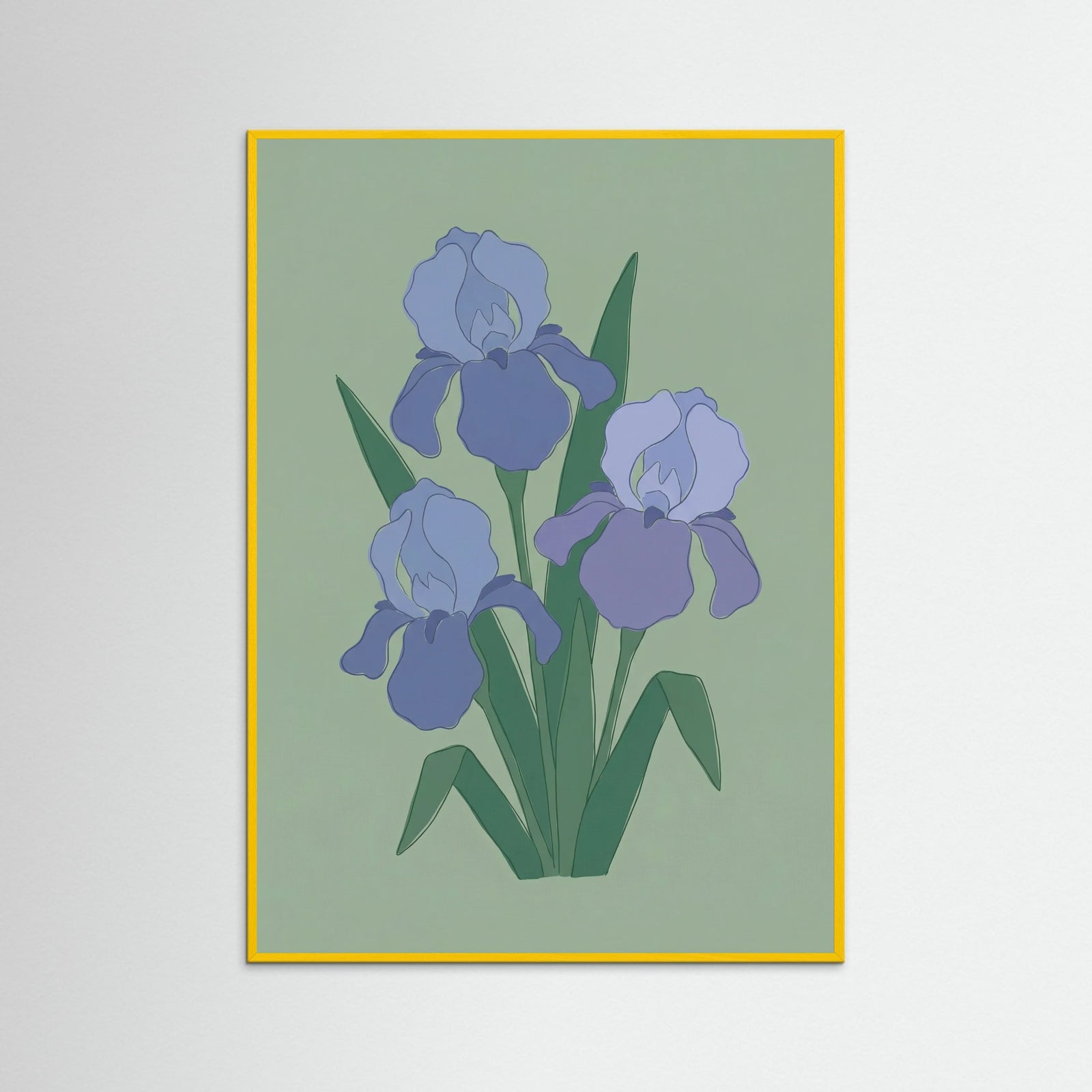 Yellow Wood Still Life Lilies