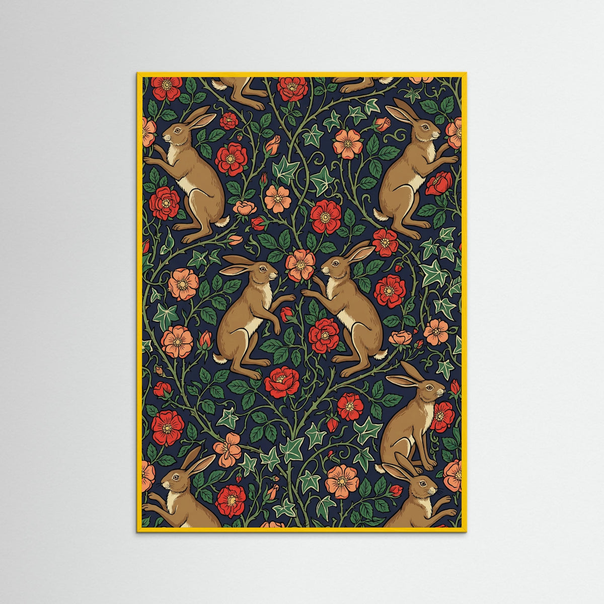 Yellow Wood Strawberry Thief Pattern