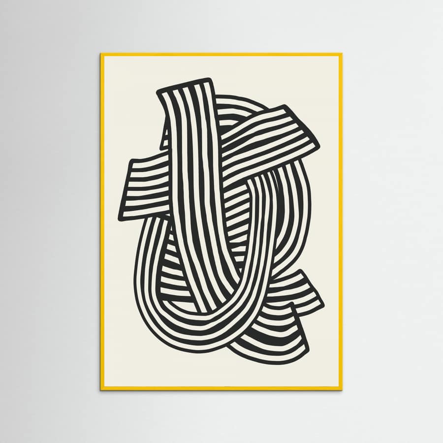 Poster Striped Abstract In Black – poster e stampa artistica