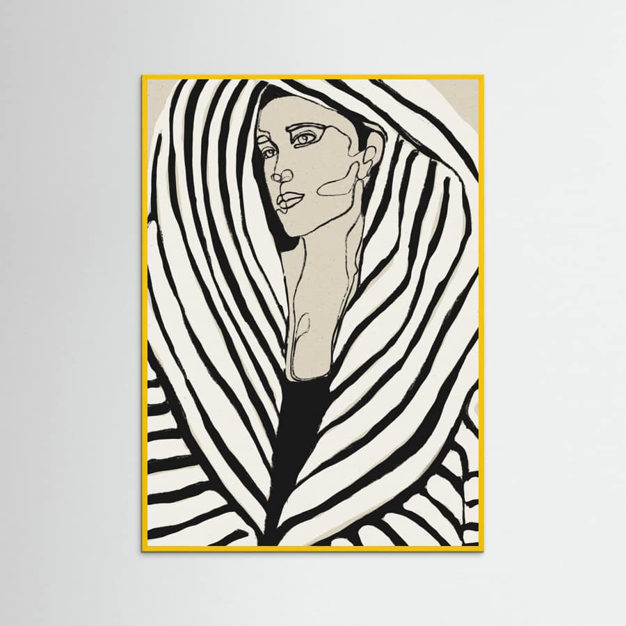 Striped Coat Poster – plakat og kunsttryk