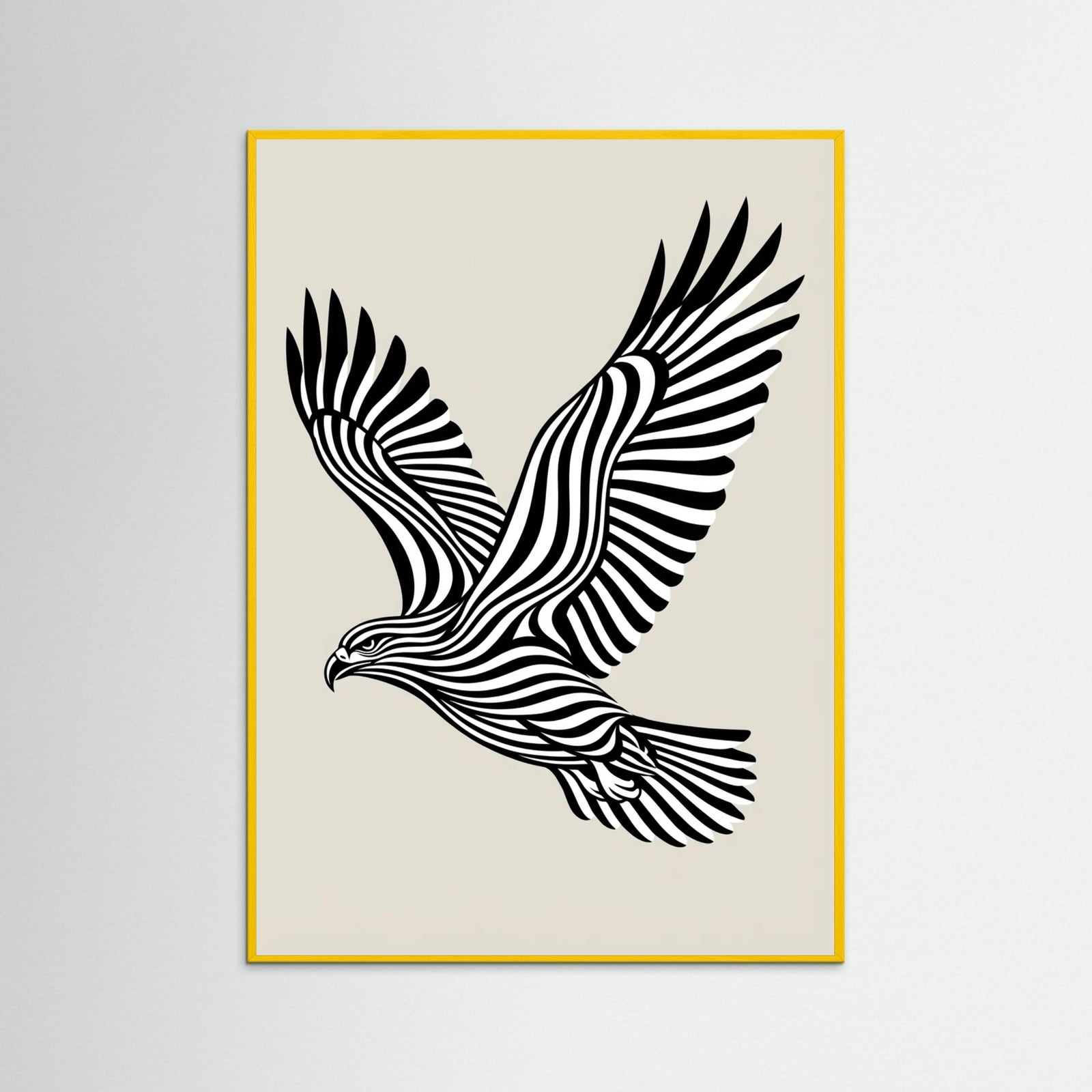 Yellow Wood Striped Contour