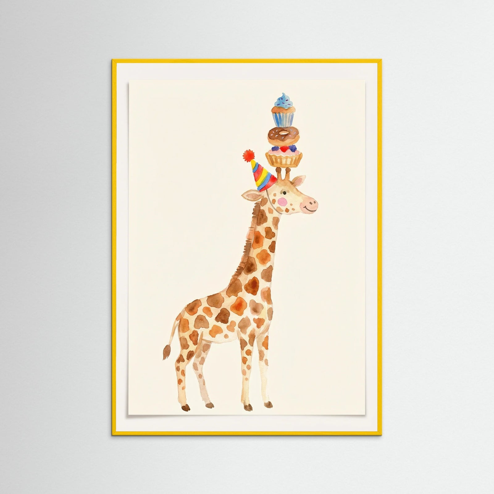 Yellow Wood Striped Friend in Shoes