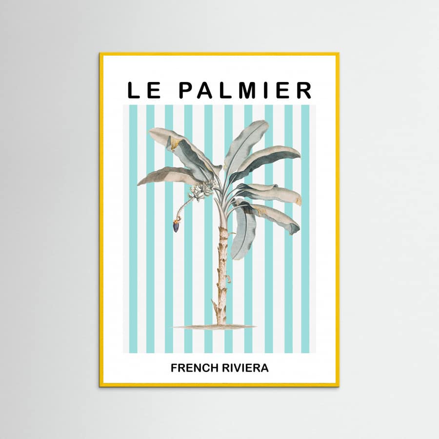 Striped Palm Tree -juliste – juliste ja taidepainatus