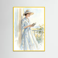 Yellow Wood Striped Serenity Blue