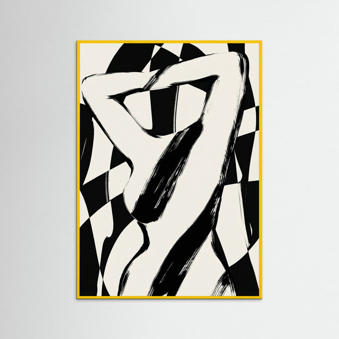 Yellow Wood Striped Silhouette