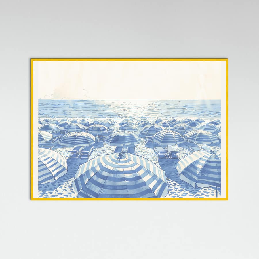 Poster Striped Umbrellas Parchment – poster e stampa artistica