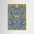 Yellow Wood Stylized Floral Harmony
