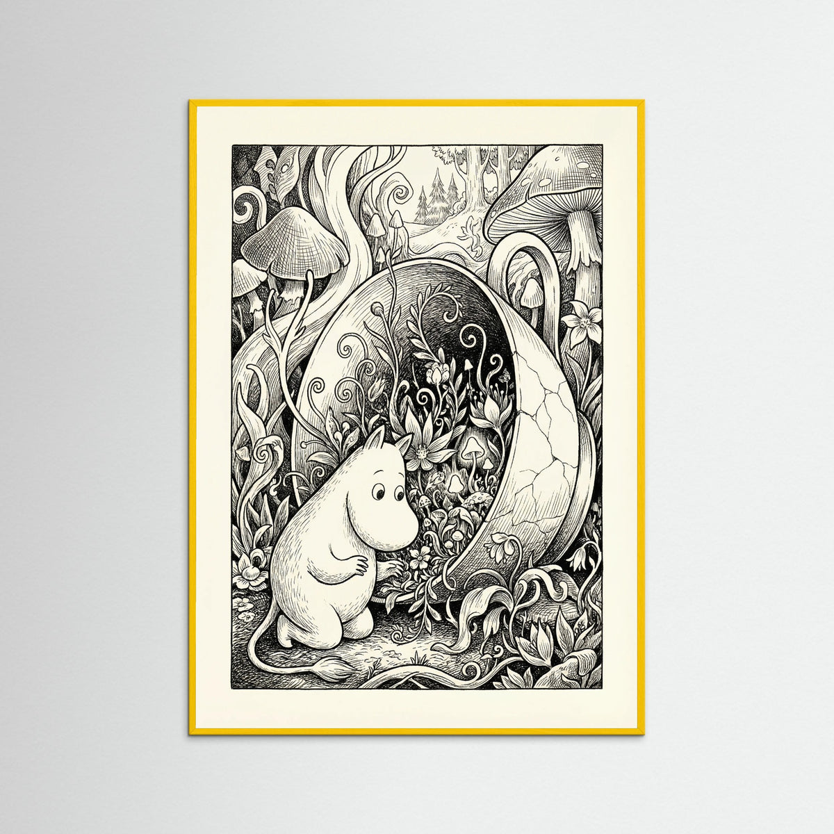 Yellow Wood Submerged Moomin Home