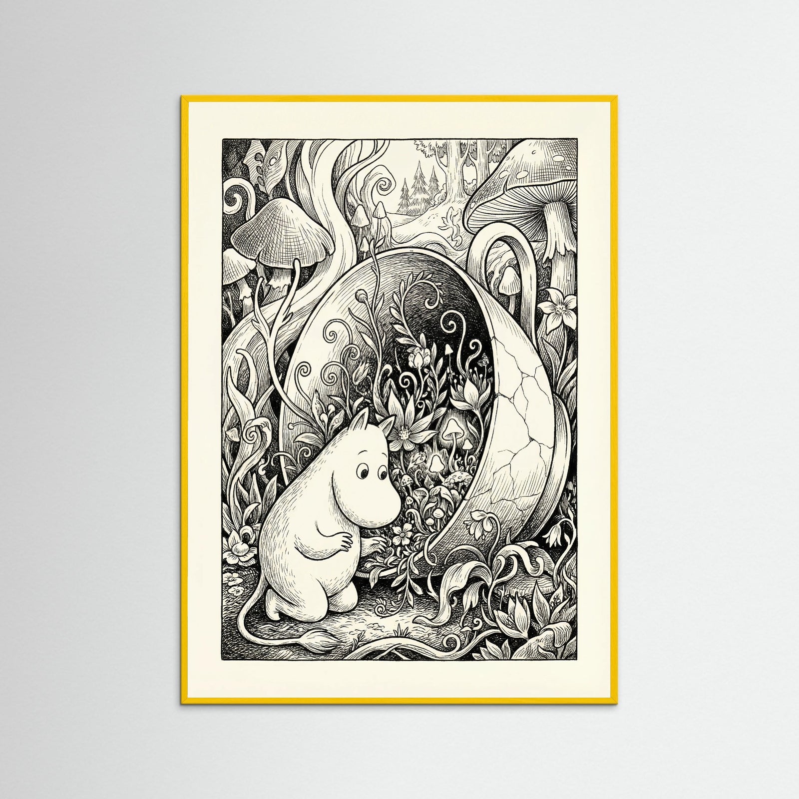 Yellow Wood Submerged Moomin Home