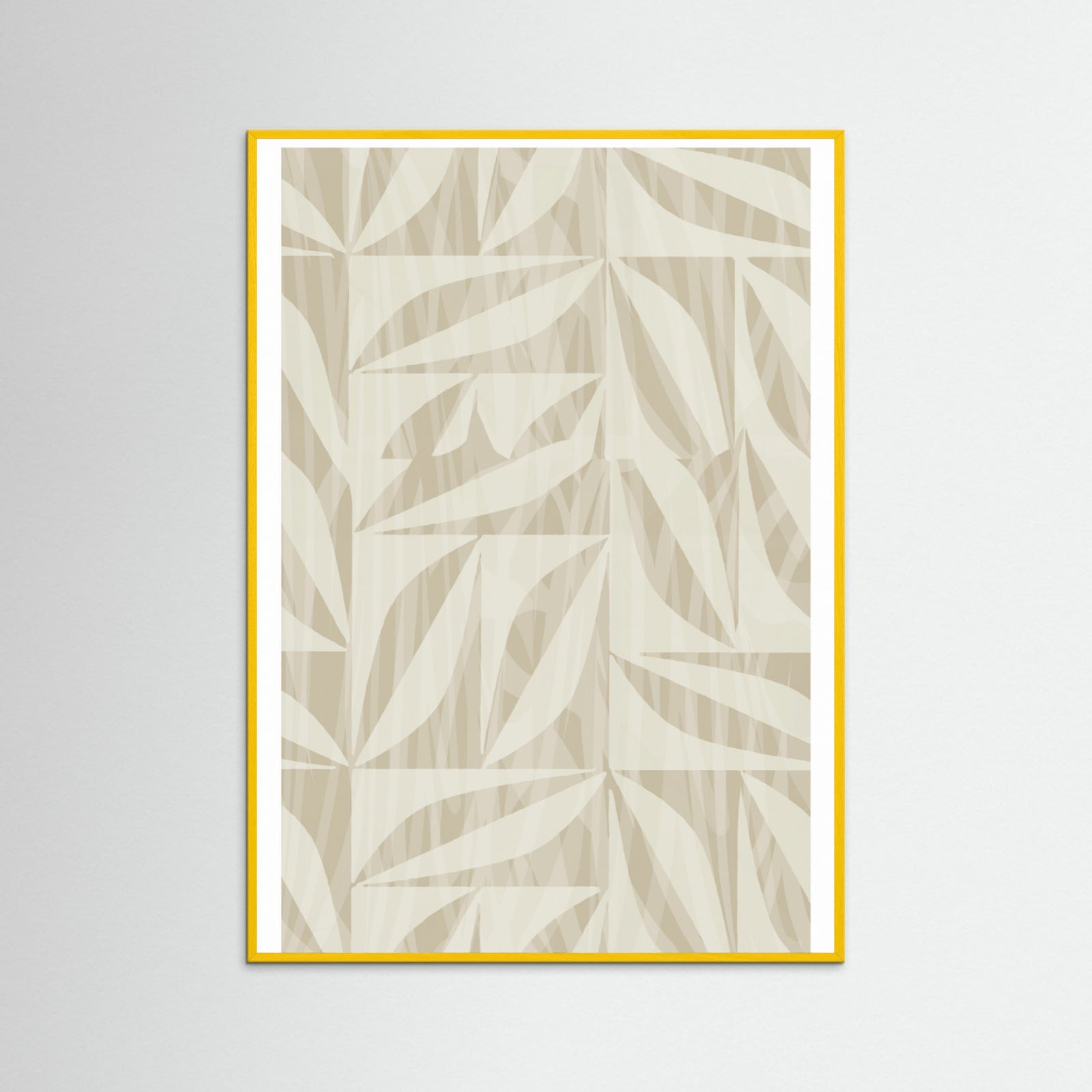 Yellow Wood Subtle Botanical Pattern 2 Poster