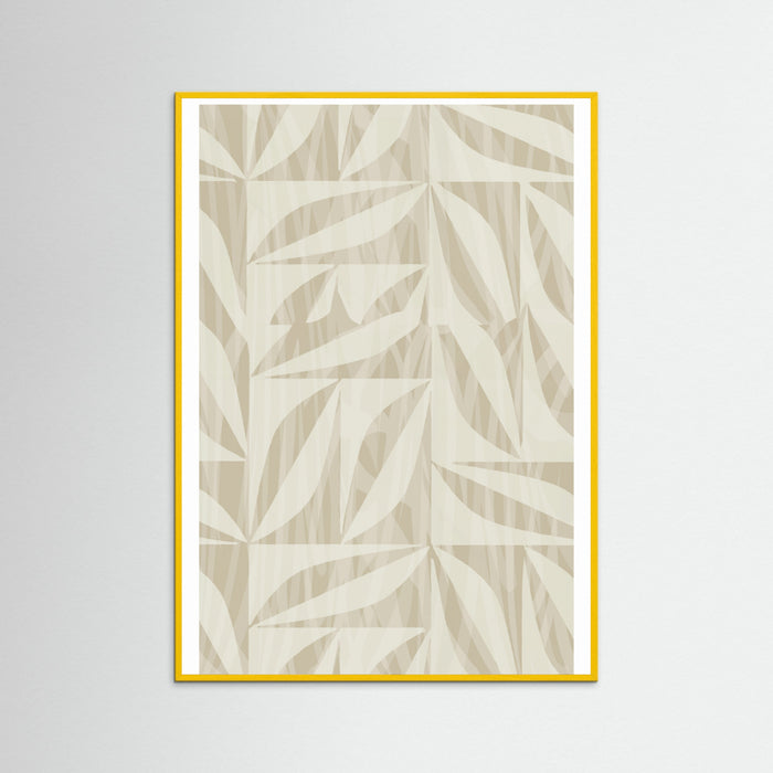Yellow Wood Subtle Botanical Pattern 2 Poster