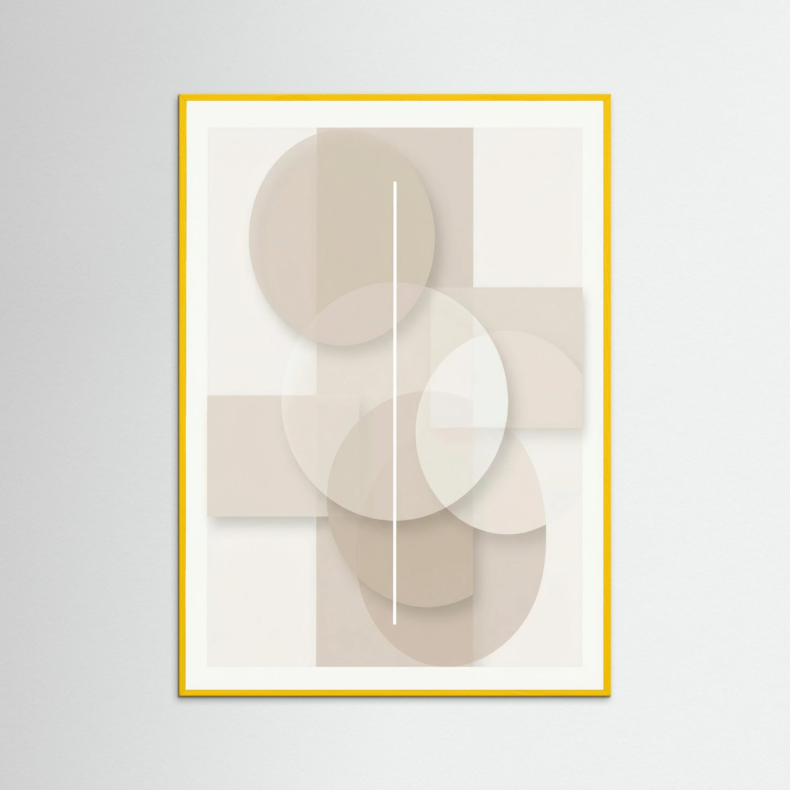 Yellow Wood Subtle Geometry Beige