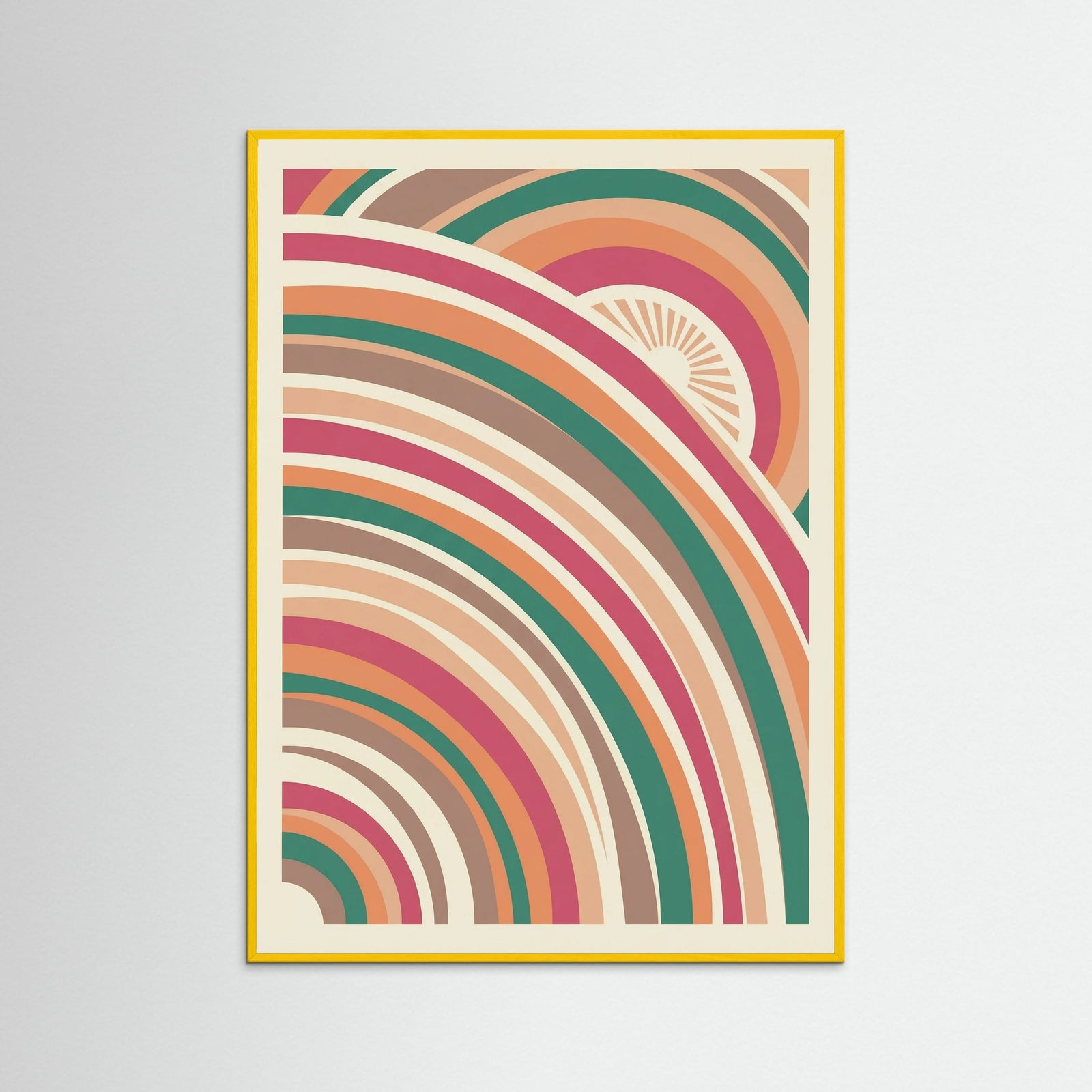 Yellow Wood Sun Light Swirl