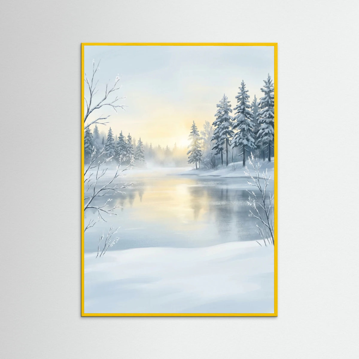 Yellow Wood Sunlit Serenity