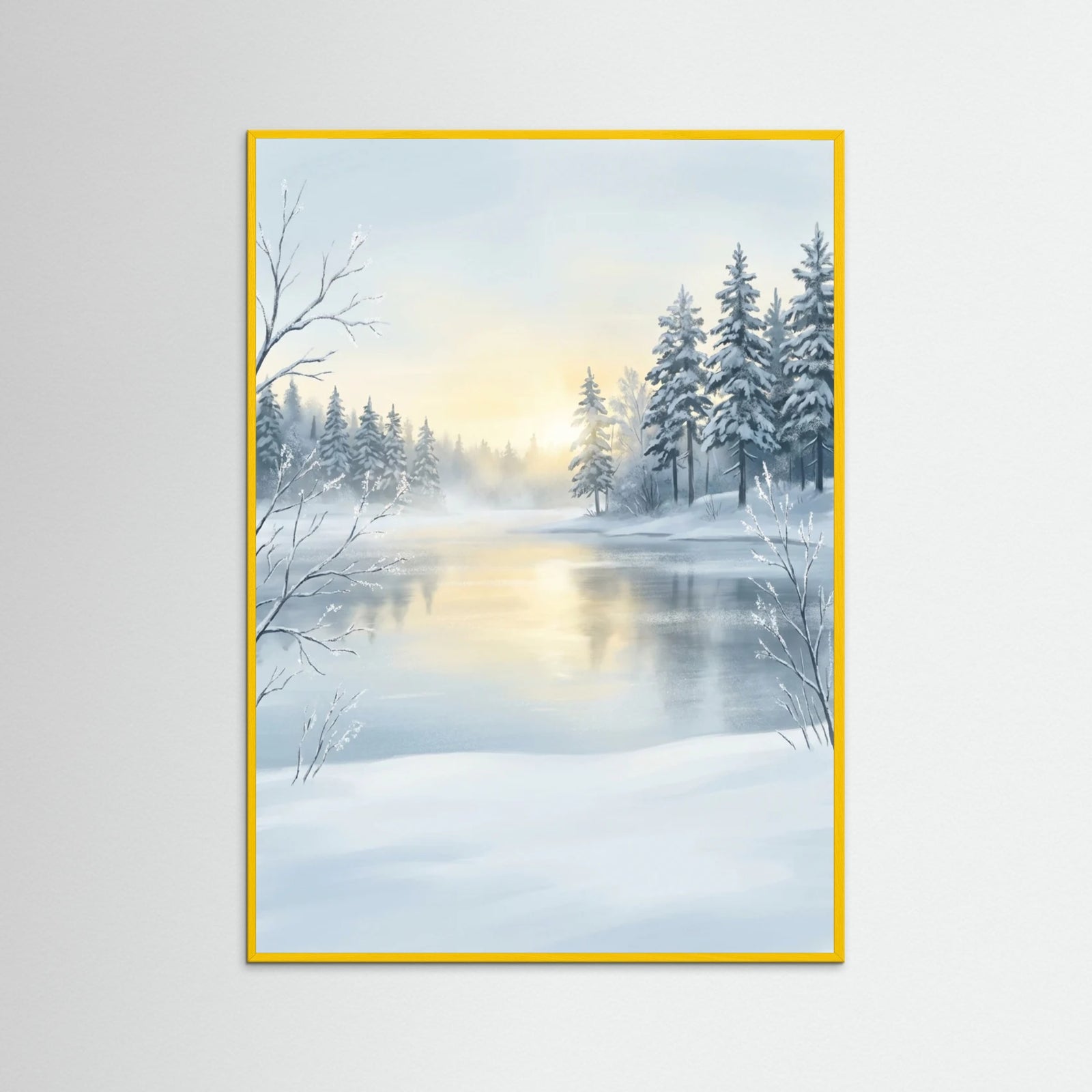 Yellow Wood Sunlit Serenity