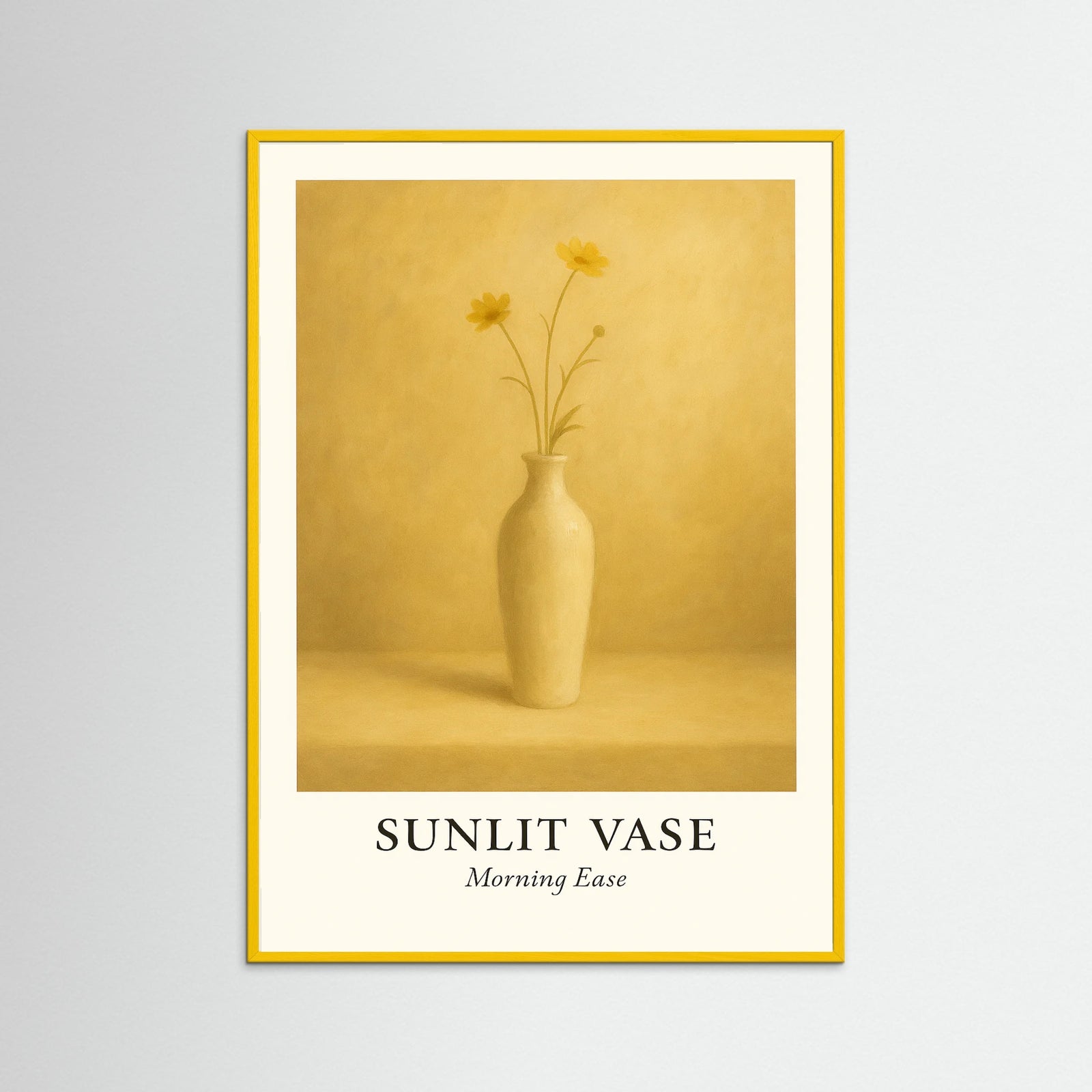 Yellow Wood Sunlit vase