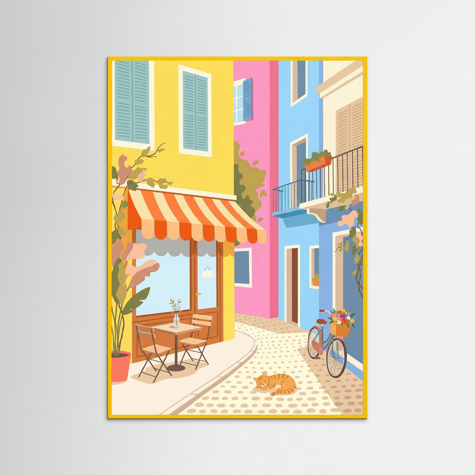 Yellow Wood Sunny Alleyway