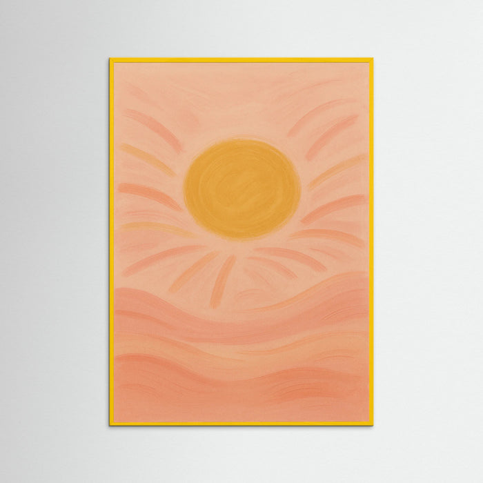 Yellow Wood Sunset Glow