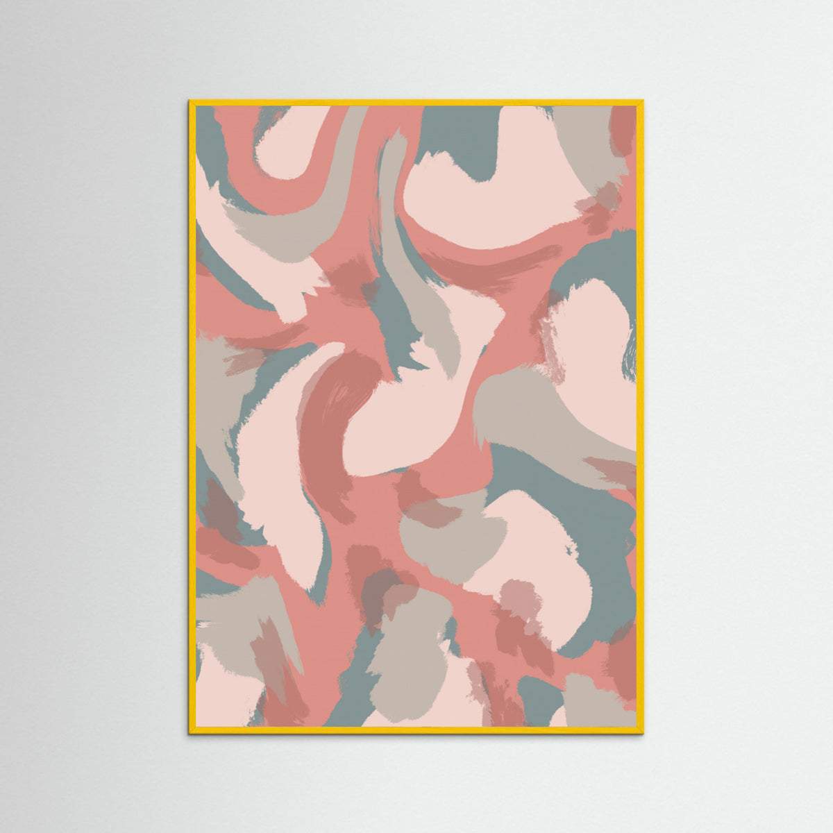 Yellow Wood Swirling Hues Poster