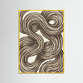 Yellow Wood Swirling Organic Forms