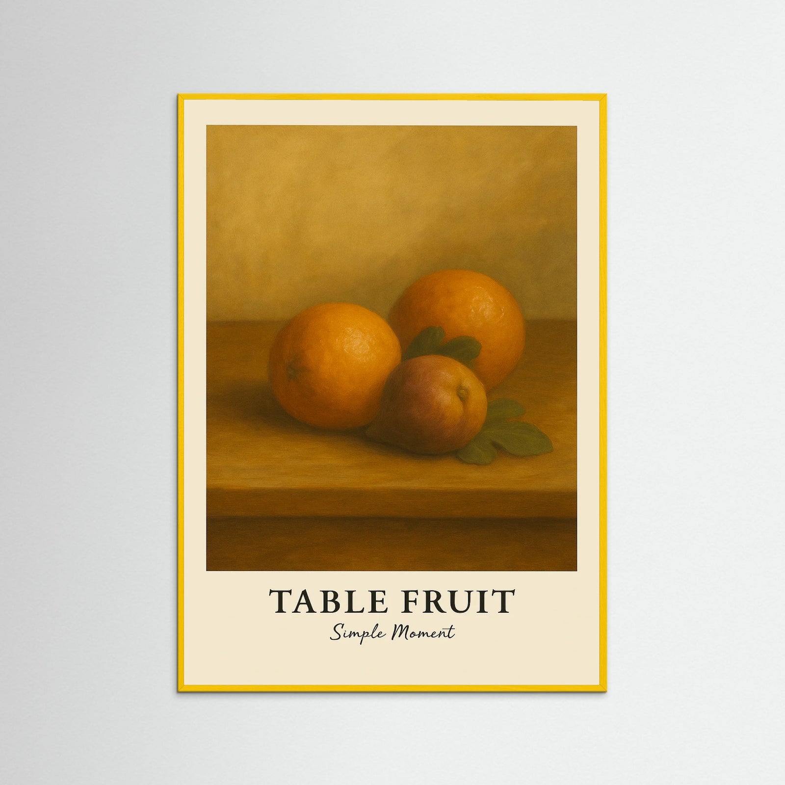 Yellow Wood Table fruit