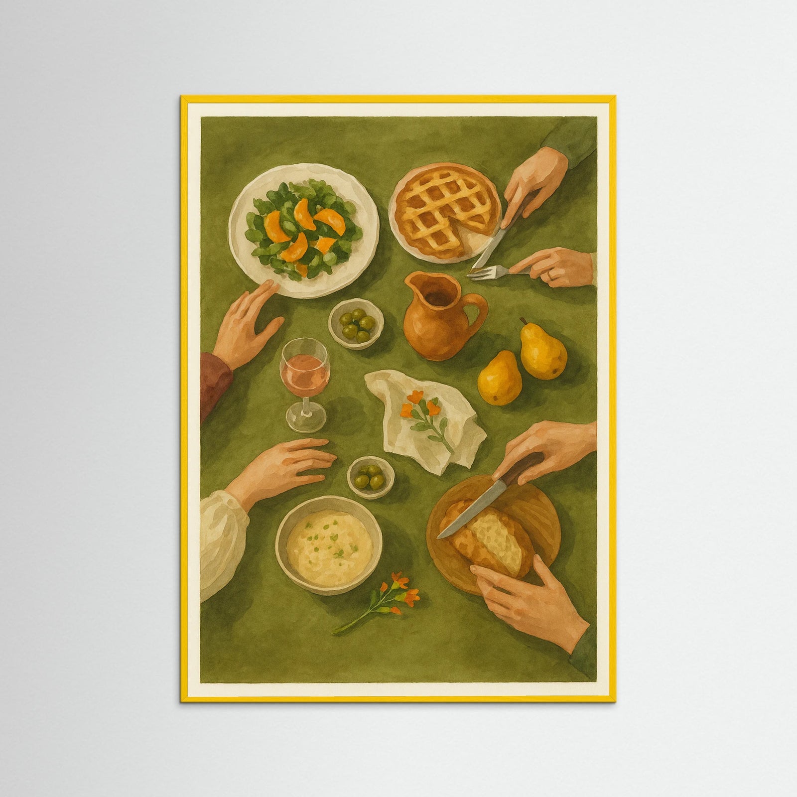 Yellow Wood Tea Time Arrangement 1