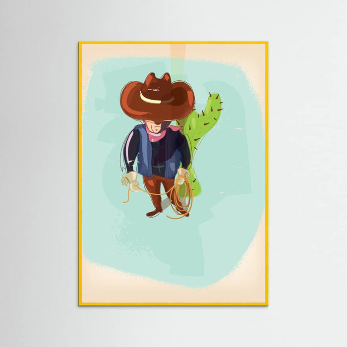 Texas Cowboy Poster – plakat og kunsttryk