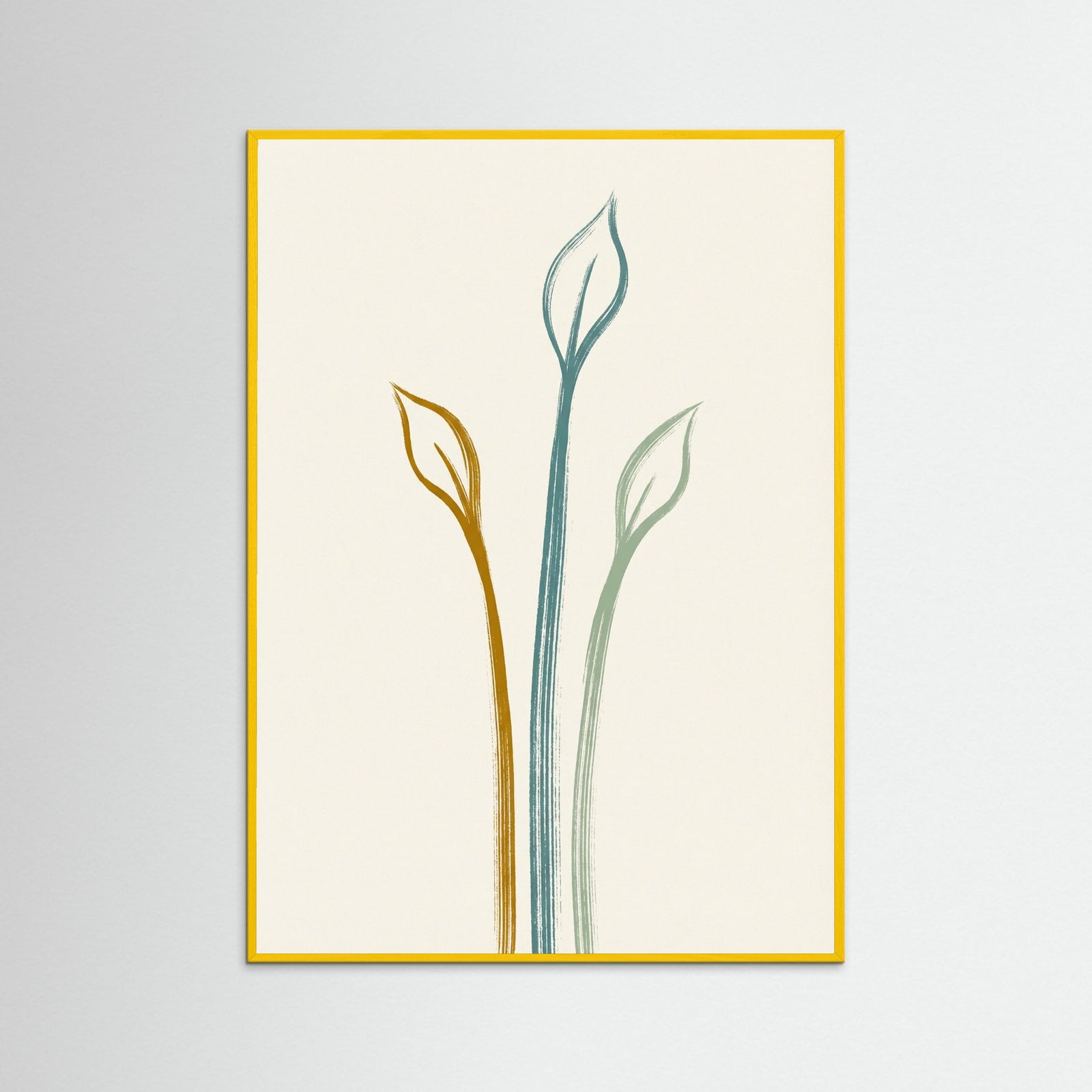 Yellow Wood Textured Flora