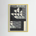 Yellow Wood Textured Tides 1 Poster