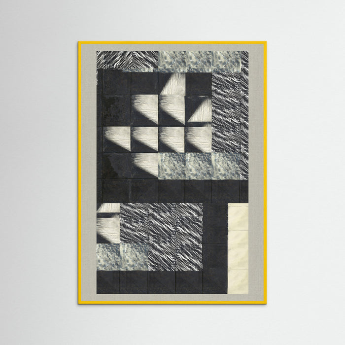 Yellow Wood Textured Tides 1 Poster