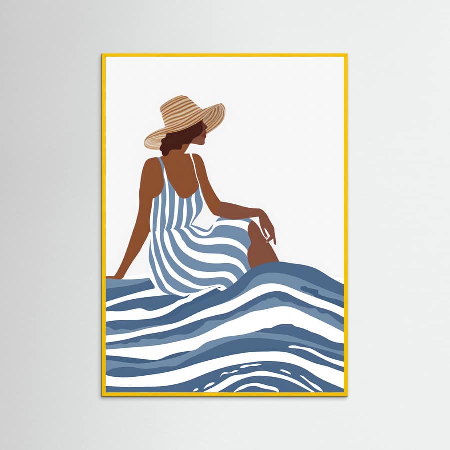 The Girl In the Striped Dress Poster – plakat og kunsttryk