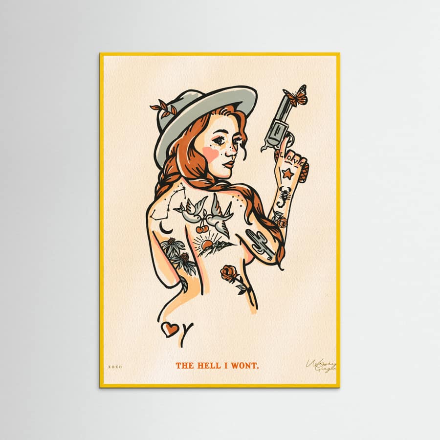 Yellow Wood The Hell I Wont Print 16x20 Poster