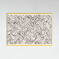 Yellow Wood Thin Shakey Lines Poster