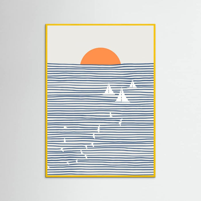 Three White Sails Poster – poster and art print