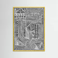 Yellow Wood Tribal Abstract Poster