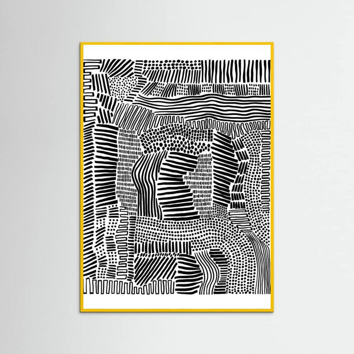 Yellow Wood Tribal Art Poster