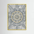 Yellow Wood Tribal Sun Poster