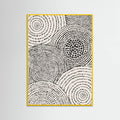 Yellow Wood Tribal Tapestry - Circles Poster