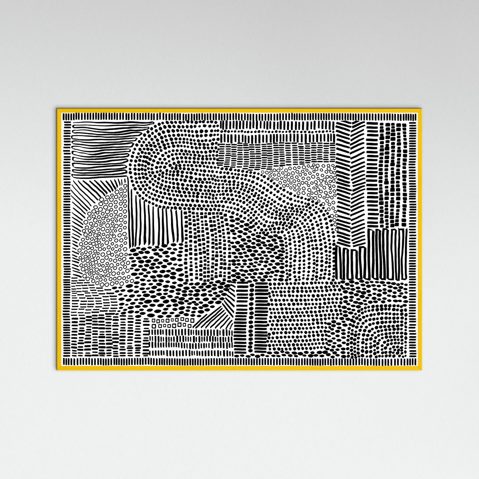 Yellow Wood Tribal Tapestry Poster