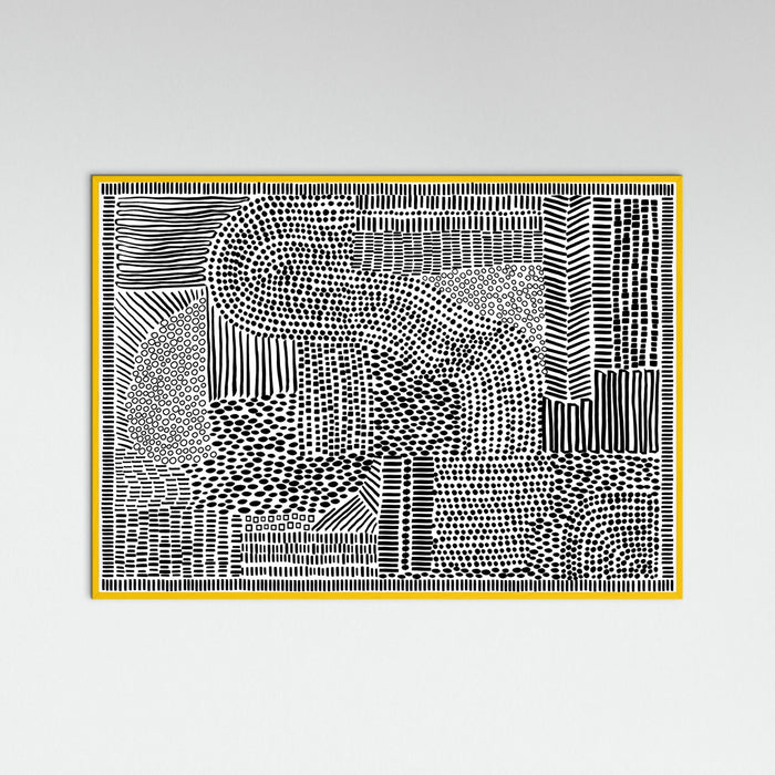 Yellow Wood Tribal Tapestry Poster