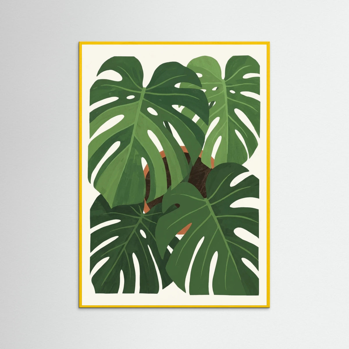 Yellow Wood Tropical Fronds
