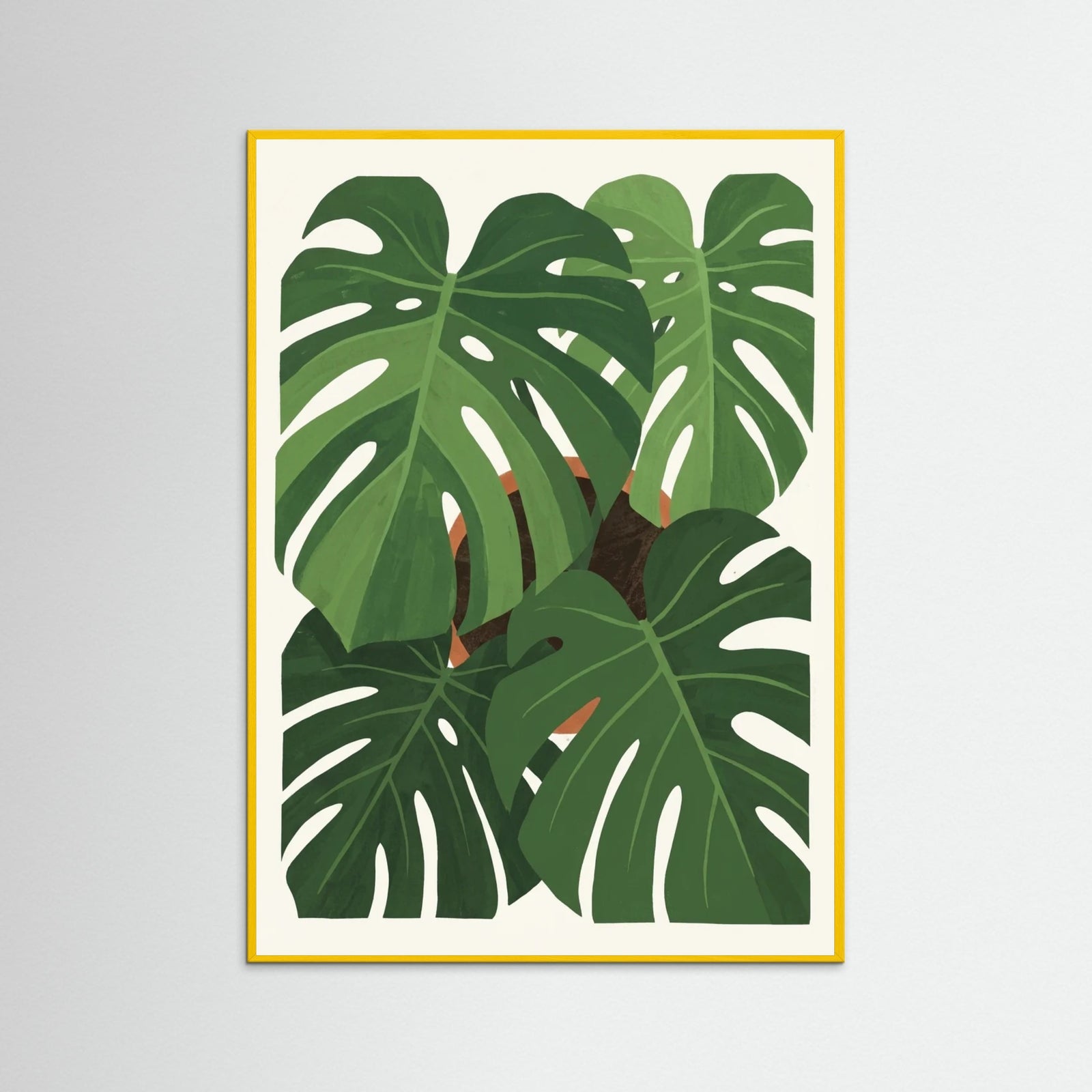 Yellow Wood Tropical Fronds