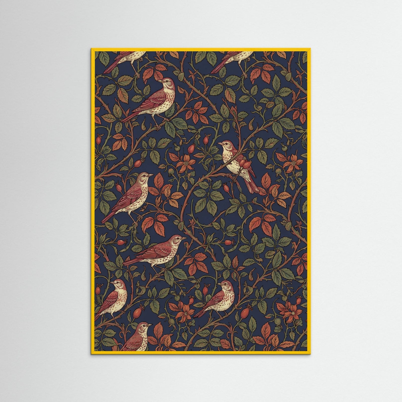 Yellow Wood Tulip Flower Pattern
