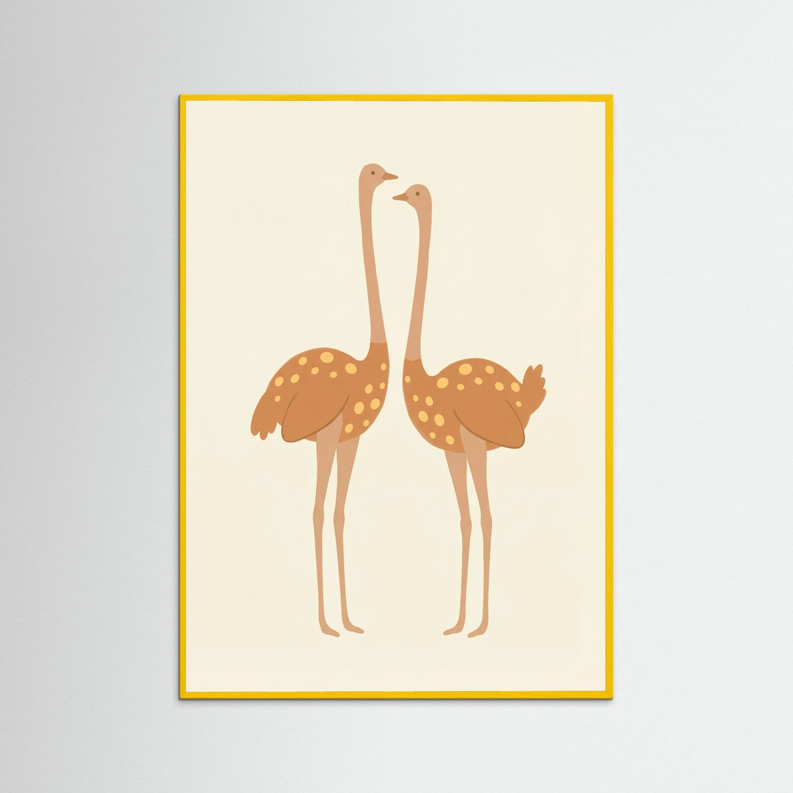Yellow Wood Twin Giraffes