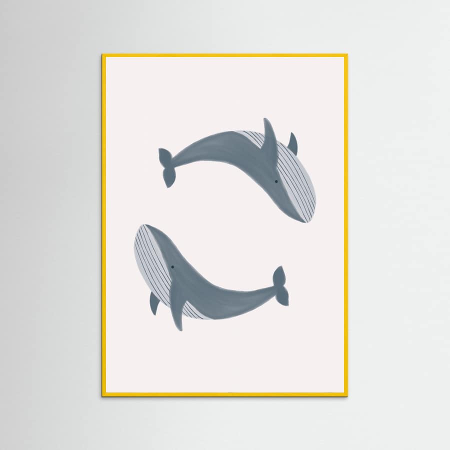 Two Whales Poster – Poster und Kunstdruck